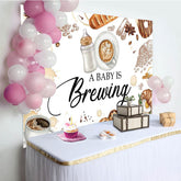 Lofaris Coffee Beans A Baby Is Brewing Shower Backdrop